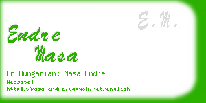 endre masa business card